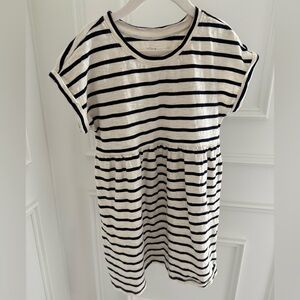 NWOT Ivory & Navy Striped Dress
